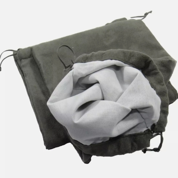 Authentic Tom Ford Sueded Drawstring Dust Bag. Fully lined, Gray 15" x 7.5" - Picture 4 of 5